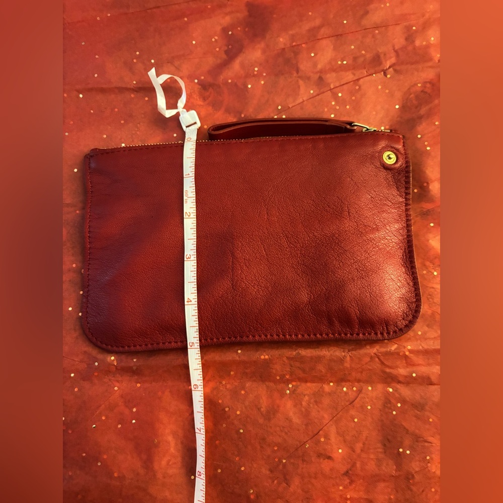 Mansur Gavriel Soft Lambskin Leather Pouch Wristlet Jewelry bag 8 x 5 - Picture 11 of 14